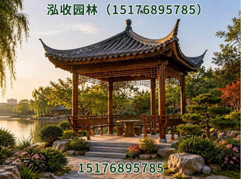 秦皇岛防腐木凉亭展示图